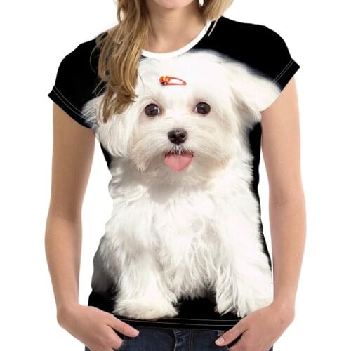 Street Leisure T Shirts for Women Tops Product New Products Summer-dress-women New Arrival 2022 Oversize Dog Crew Neck Vogue