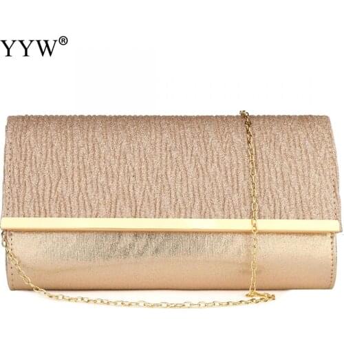 Rose Gold Women Glitter Wedding Clutch Purse Evening Party Wedding Banquet Handbag Shoulder Bag Elegant Bussiness Handbag Black