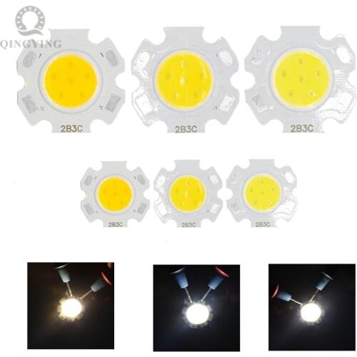 20pcs 3W 5W 7W 10W LED Source Chip High Power LED COB Light Bulb 20MM 28MM 13MM Light Lamp Spotlight Down light Lamps Cold White