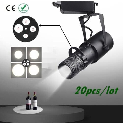 20PCS 3w 7w 10w 15w 20w cob spotlights Background LED Track light Lamp KTV bar restaurant cafe museum Zoom light lighting