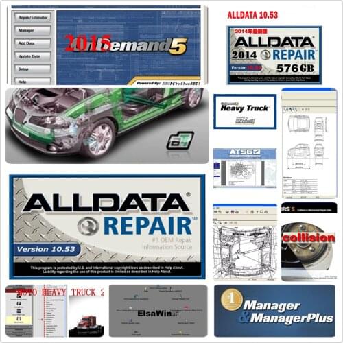 2021 Auto repair software Alldata 10.53 2014 & m..ell 2015 ElsaWin Vivid workshop ATSG all data OD5 1tb USB3.0 hdd for car truck