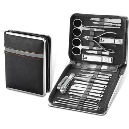26 Piece Set Stainless Steel Nail Clippers Set Household Nail Cutter Suit With Box Trimmer Grooming Manicure Pedicure Nail Tools