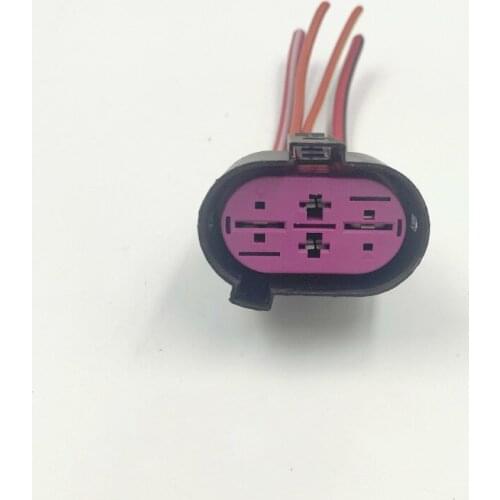 4 Pin/Way Electrical Fan Plug Connector with wire For AUDI A4L A6 For Volkswagen Golf Lavida Passat 1J0906234