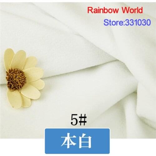5# white 1 meter soft brushed polar fleece fabric for DIY colthes stuffed toys blanket bedsheet cushion material