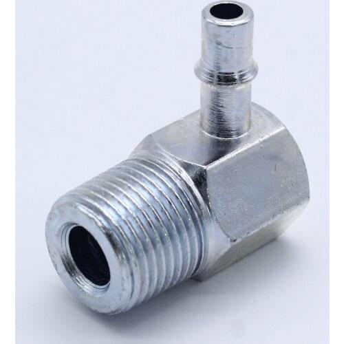 90 Degree Intake Manifold Vacuum Fitting 3/8" NPT to 1/4" Barb Hose Nipple Car Modification Replace 1x