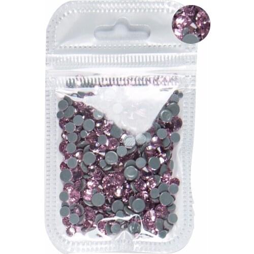 AAAA+ Best Quality Lt.Pink Mix Size Hot Fix Rhinestone More Shiny Super Bright Nail Art Hotfix Iron On Stones. 10Gram