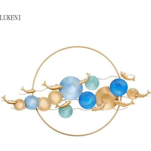 Abstract Wrought Iron Creative Wall Hanging Modern Light Luxury Art Pendant Porch Walkway Living Room Decoration Background Wall