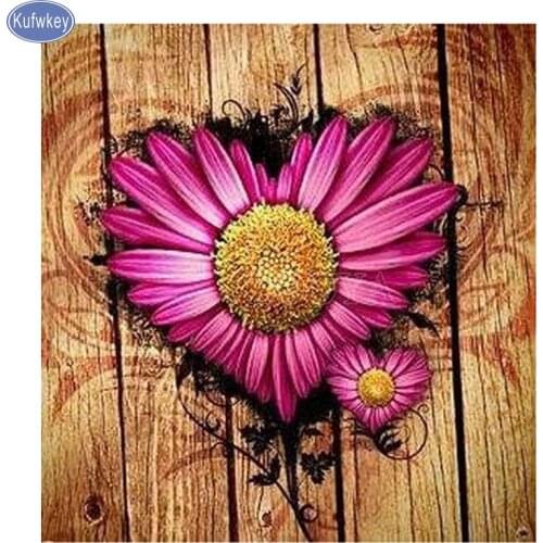 Diamond Mosaic Embroidery Heart flowers Diamond Painting sale Full square Rhinestone cross stitch Home Decor diamond patterns