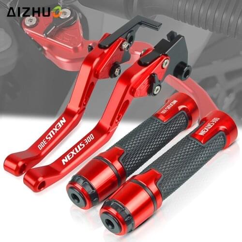 7/8'' 22MM Nexus CNC Aluminum Brakes Clutch Levers Motorcycle Handlebar Grips FOR GILERA Nexus 300 E3 2008-2012 2009 2010 2011