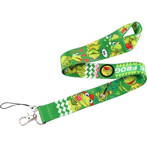 CB923 Cute Animal Funny Frog Lanyard Keychain Lanyards for Keys Badge ID Mobile Phone Rope Neck Straps Accessories Gifts
