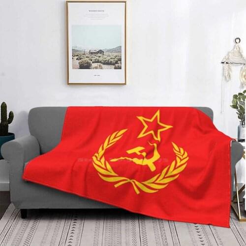 Flag Of Ussr - Union Of Soviet Socialist Republics Creative Design Light Thin Soft Flannel Blanket Background Vector Logo Icon