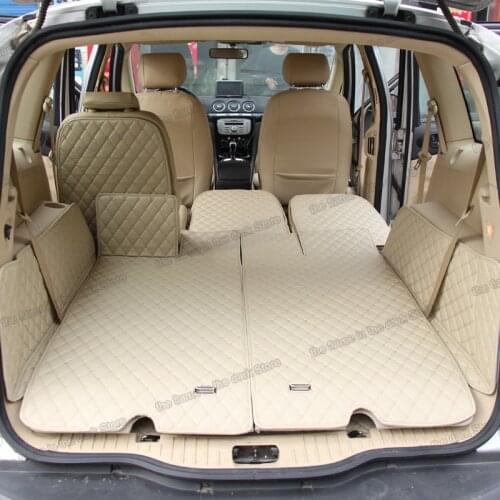 Leather Car Trunk Mat Cargo Liner for ford s-max 2006 2007 2008 2009 2010 2011 2012 2013 2014 rear boot cover accessory s max