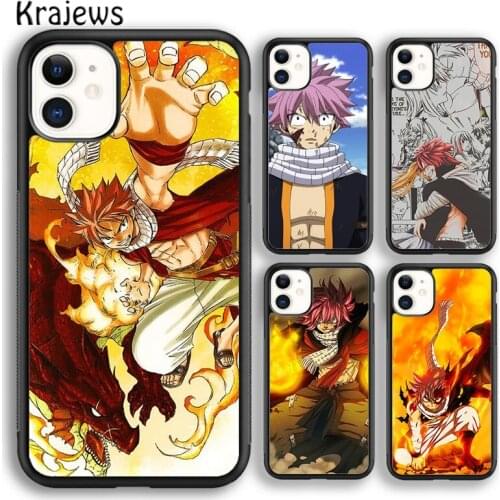 Krajews Anime Fairy Tail Natsu Dragneel soft Phone Case Cover For iPhone 5s SE 2020 6s 7 8 plus X XS XR 11 12 mini pro max Shell