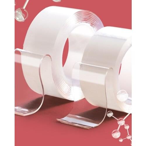Nano Double Tape Transparent Sided Tape Reusable No Trace Waterproof Adhesive Strong Wall stickers For Bathroom kitchen Home