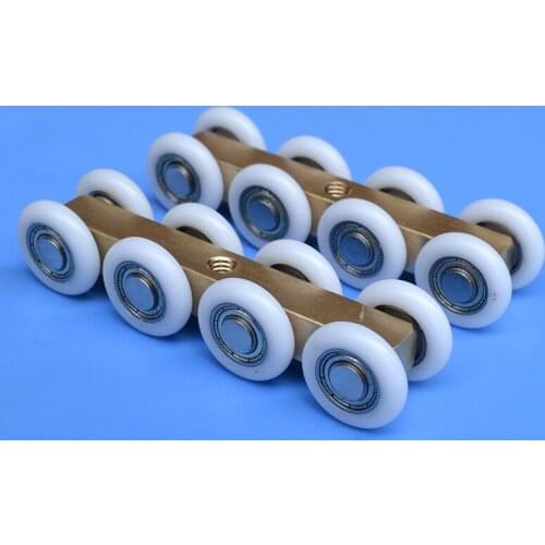 Door roller ultra-quiet wooden furniture sliding door pulley hanging track nylon wheel glass bearing door hardware accessories