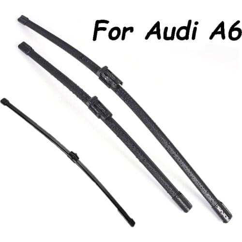 Front Rear Wiper Blades for Audi A6 C5 / C6 / C7 form 1997 to 2017 Car Windscreen wiper Rubber