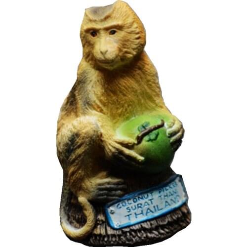 Thailand Surat Thani Hand-Painted Aromatherapy 3D Fridge Magnets World Travel Souvenirs Refrigerator Magnetic Sticker