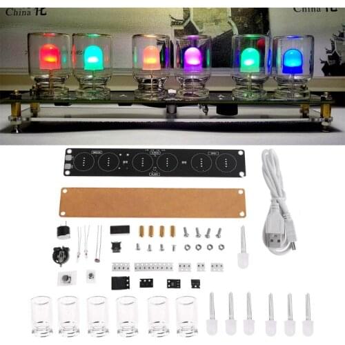 Creative RGB Colour Clock Kits 51 SCM DIY Electronic Kit Colorful Light Clocks