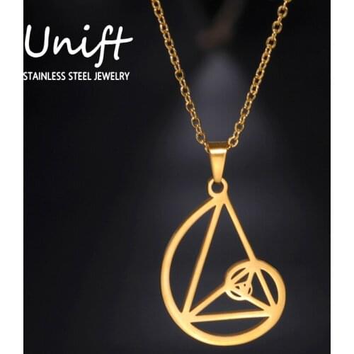Unift Stainless Steel Aesthetic Spiral Line Necklace Simple Fashion Jewelry Geometric Pendant Necklace Choker Women Accessories