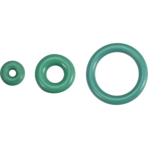 Uxcell 10Pcs Fluorine Rubber O Rings 6-22mm OD 2-18mm I.D 2mm Width Seal Gasket Green to Plumbing Machinery Hydraulic 17size