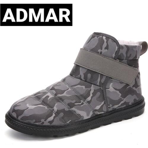 KLYWOO Winter Waterproof Mens Snow Boots Mens Sneakers Light Outdoor Couple Warm Boots Slip On Unisex Ankle Boots Botas Hombre