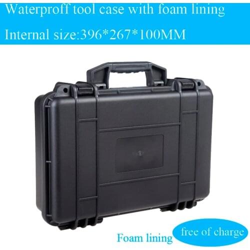 Waterproof tool case toolbox Camera Case Instrument box suitcase Impact resistant sealed with pre-cut foam 425x325x118MM