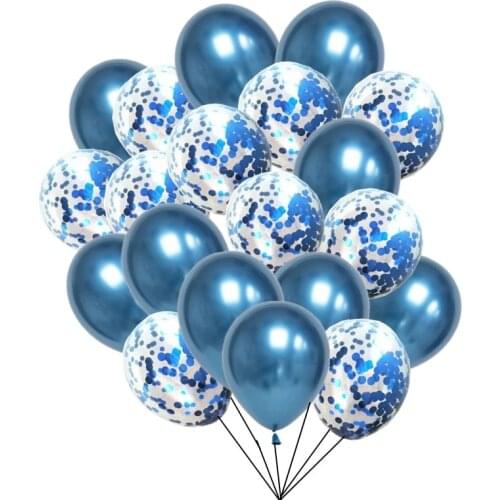 10pcs Blue Balloons Wedding Metallic Baloons Birthday Decor Baptism Boy Ballon Bleu Decor Birthday Balony Child Party Globos