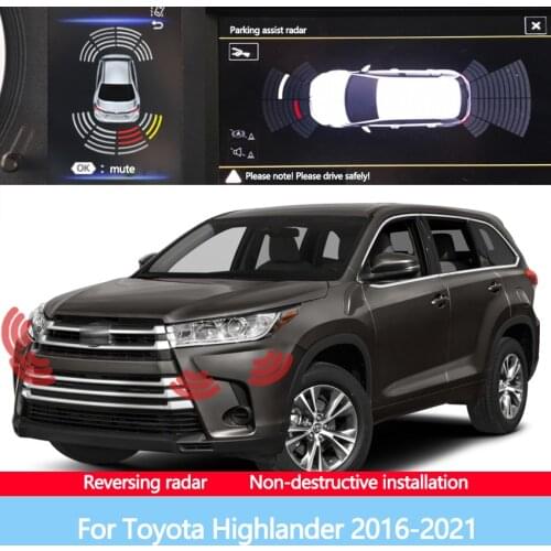 Built-in Installation Front Rear Radar Sound Alarms For Car Reversing Images Suitable For Toyota Highlander 2016-2021