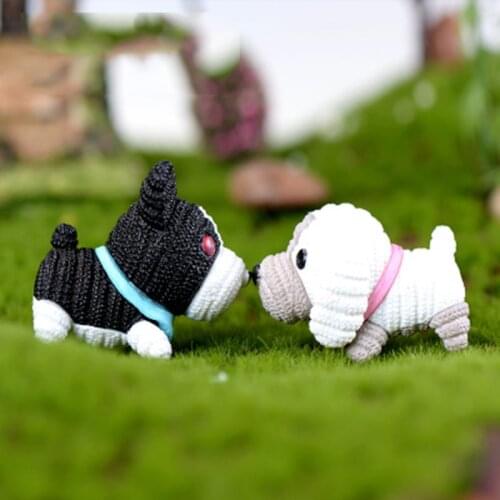 ZOCDOU 1 Piece Toady Dog Wool Yarn Puppy Perro Philippines Netherlands Model Small Statue Crafts Ornament Miniatures Toy Decor