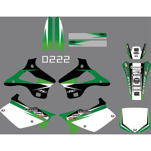 0222 motorcycle Team Graphic & Backgrounds Decal Stiker Kits for Kawasaki KX125 KX250 1994-1998 dirt bike sticker for Kawasaki