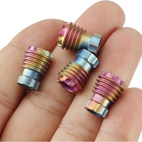 1PCS Anodized Titanium Alloy Knife Beads Paracord Umbrella Rope Cord Outdoor EDC Pendant Bead