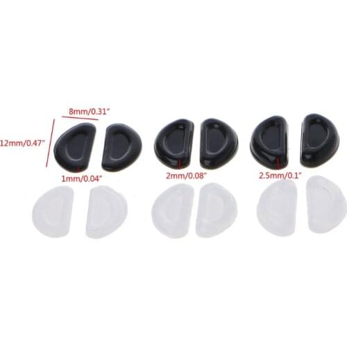 10 Pairs Adhesive Eye Glasses Nose Pads D Shape Stick on Anti-Slip Soft Silicone Adhesive Nose Pads Glasses Nose Pad Kit