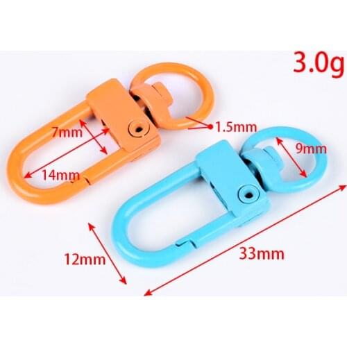 10pcs/lot Snap Lobster Clasp Hooks Gold Silver Plated DIY Bag Making Findings