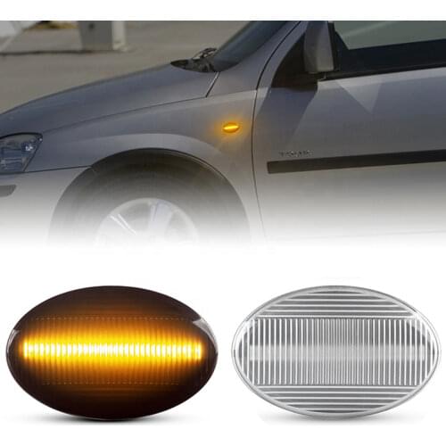 2 Pcs Dynamic Amber LED Side Marker Turn Signal Sequential Blinker Light For Opel Corsa C 2000-2006 Combo Astra F Tirgra