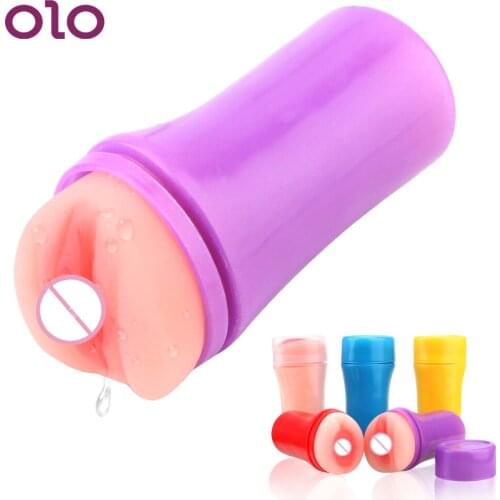 OLO 3D Artificial Vagina Fake Anal Male Masturbation Cup Soft Tight Pussy Aircraft Cup Realistic Vagina Anal Masturbator