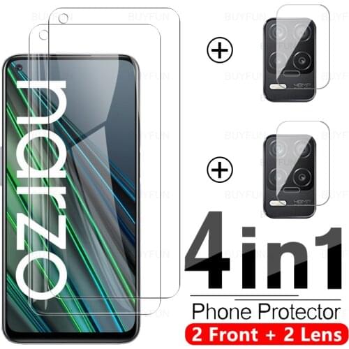 4in1 Tempered Glass Case For Realme Narzo 30 5G Clear Glass For realme 8 7 6 Pro 8 7 GT 5G GT Neo Narzo 30a Lens Protector Film