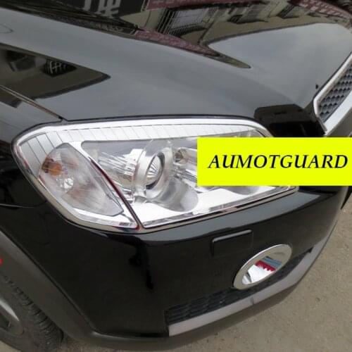 ABS Chrome Car Front Headlight / Rear Tail Light Lamp Cover Trim For Chevrolet Captiva 2008 2009 2010 2011 2012 2013 2014