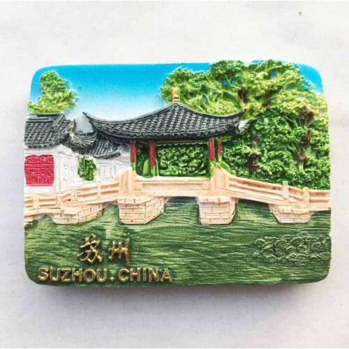 Jiangsu Suzhou Garden Three-dimensional Scenery Tourism Souvenir Magnetic Sticker Fridge Magnet