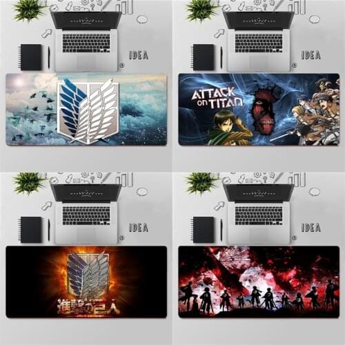 Gaming Mouse Pad Large Mouse Pad PC Gamer Computer Mouse Mat Big Mousepad Keyboard Desk Mat Attack on Titan Logo XXL Mause Pad