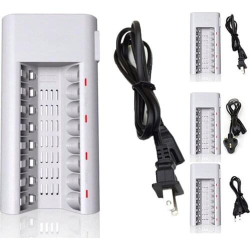 8 Slot Intelligent Battery Charger With LED For AA AAA NI-MH NI-CD Rechargeable Batteries 110 To 240V EU/US/UK Plug For 1.2V