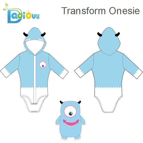 Transformed Adult Onesies Pajamas Cute ABDL Women Pajama Short-sleeved Causal Cotton Romper