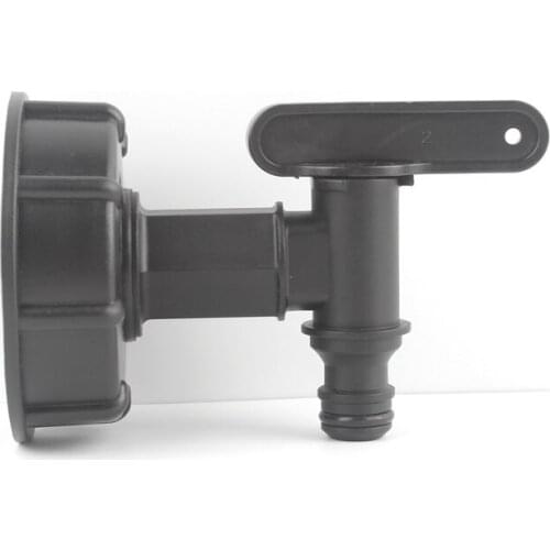 IBC Water Tank Water Tap G3/4'' Thread Small Water Valve Garden Irrigation Adapter Hose Switch Fittings Black Nipple Faucet