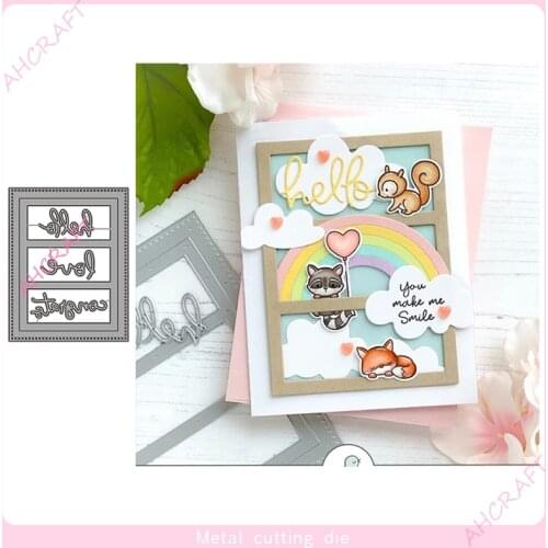 Background Frame Metal Cutting Dies for DIY Scrapbooking Photo Album Decorative Embossing Paper Card Crafts Die 2021