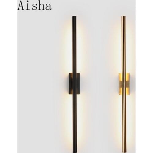 Minimalist Long Strip Wall Lamps Modern Nordic Living Room Background Wall Bedroom Bedside Lamp Hotel Corridor LED Wall Lights