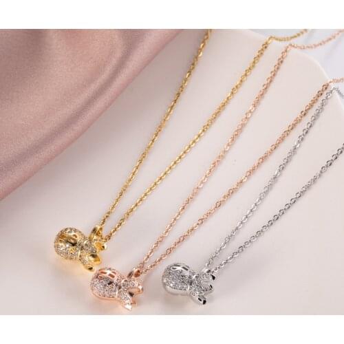 New Design Purse Crystal Pendant Necklace For Women Girls Fashion Charms Rhinestone Stainless steel Choker Jewelry Party Gifts