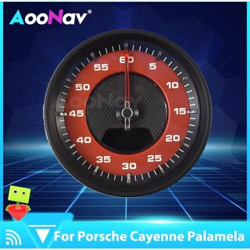 For Porsche Cayenne Palamela Original Car Style Dashboard Compass Center Console Cover Decoration Electronic Clock