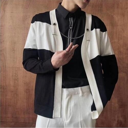 Autumn and winter mens and womens high-quality knitted sweater fashion brand pullover embroidery stripe British style