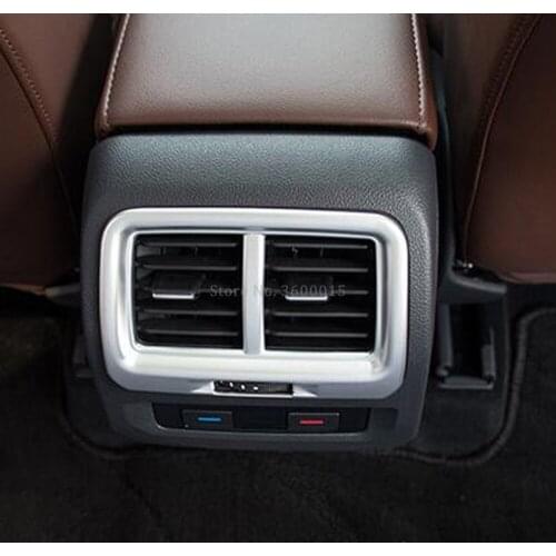 For Volkswagen Touran 2016-2018 2019 Matte Armrest Locker Rear Air Condition Vent Outlet Cover Trim Interior Car Accessories