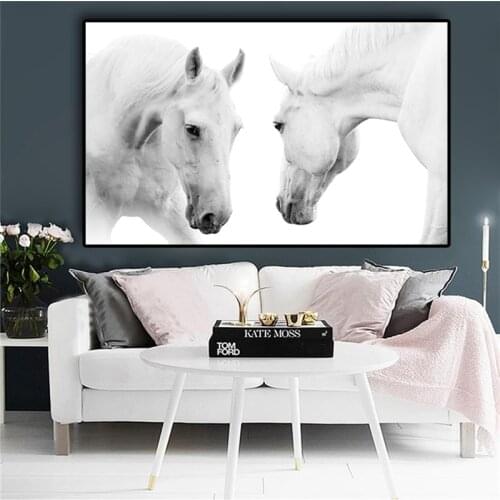 Horse Canvas Art Scandinavian Poster Print Wall Picture for Living Room