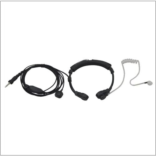 Medium-duty Throat Mic Surveillance kit w/ translucent Tube & Finger PTT for YAESU VX-7R VX-6R VX-120 VX-170 VX-177 FT270 radio